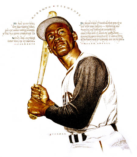 Roberto Clemente by Dugald Stermer